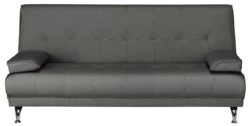 Home - Sicily - 2 Seater Fabric Clic Clac - Sofa Bed - Charcoal